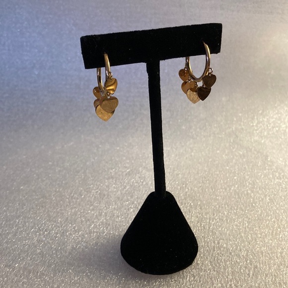 NWOT - Stainless Steel Cute Heart Rose Gold Tassel Bohemia Choker Necklace Set - Picture 7 of 16